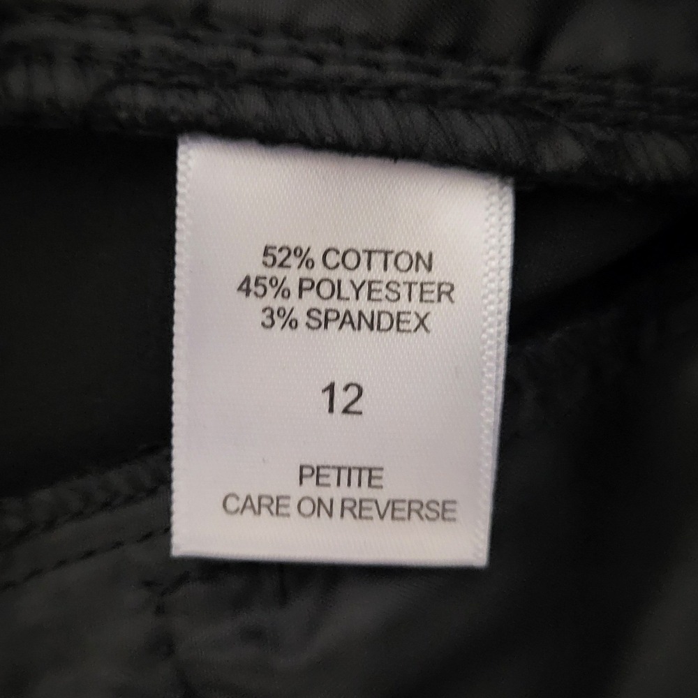 NY&Co Women's 12 Petite NWT All Season Stretch Shaping Black Dress Pants Sleek - Picture 10 of 15